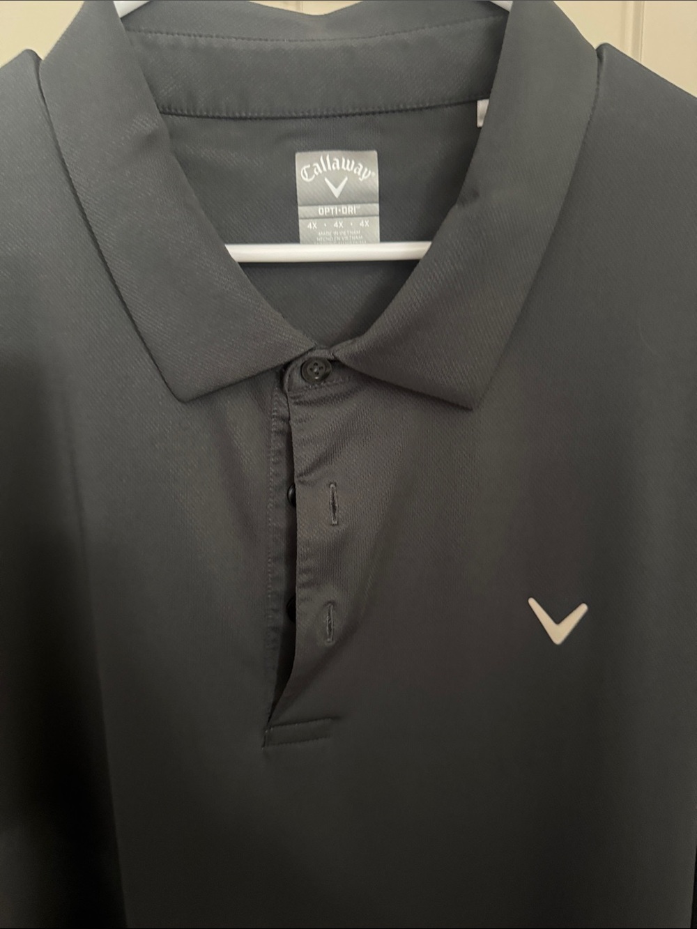 Callaway Men's Black Polo with White Chevron Logo